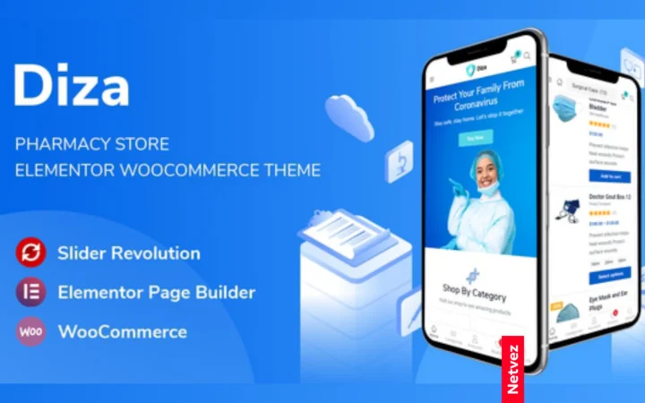 Diza Theme WordPress: Un Tema con Elementor para Farmacias