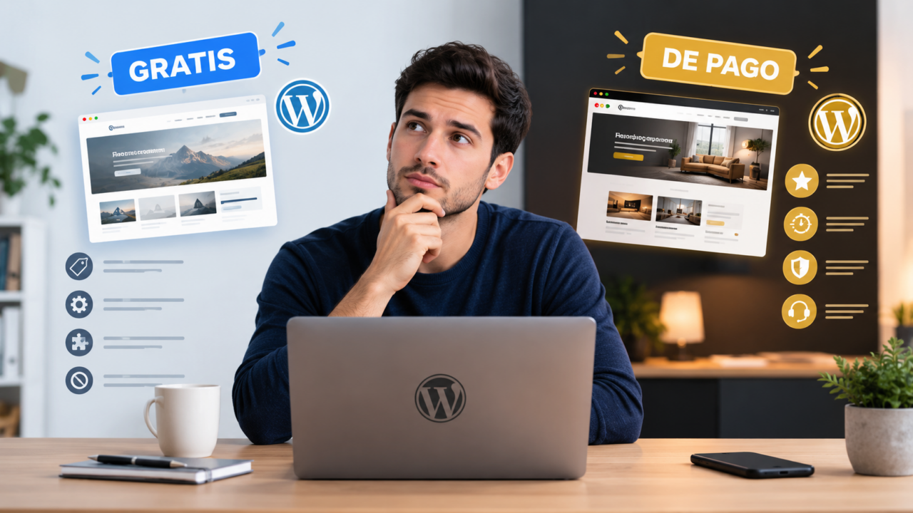 ¿Es mejor usar un tema GRATUITO o de PAGO para tu sitio web o blog con WordPress?