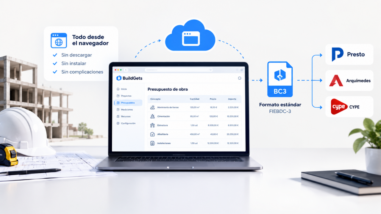 BuildGets es la forma más rápida de presupuestar una reforma (sin instalar programas)